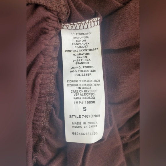 XOXO Halter Handkerchief Midi Dress Summer Green Teal Blue Brown Size Small - Picture 10 of 11